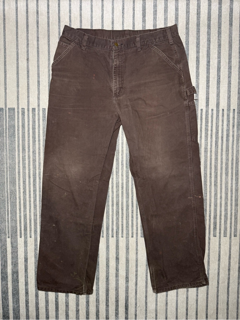 Vintage Carhartt B11 DKB Washed-Duck Work Dungarees / Carpenter Pants